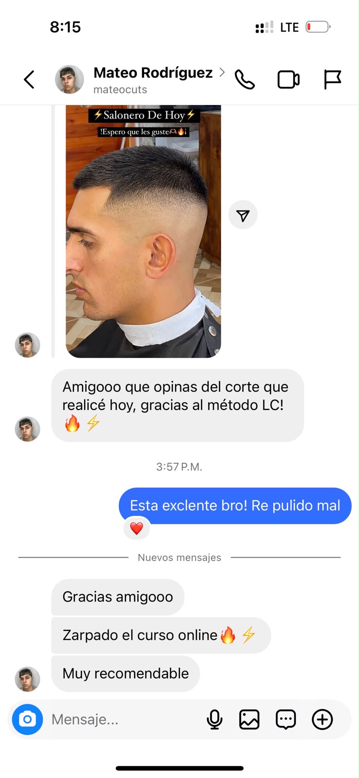 Reseña real de un alumno de Fade Masters